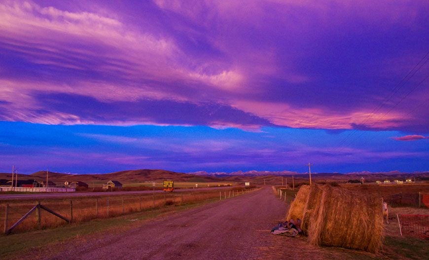 Stunning skies on the way to Longview