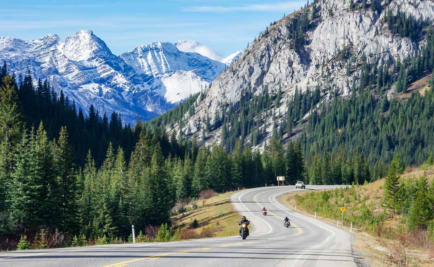 Heading down the pass towards the Trans-Canada Highway