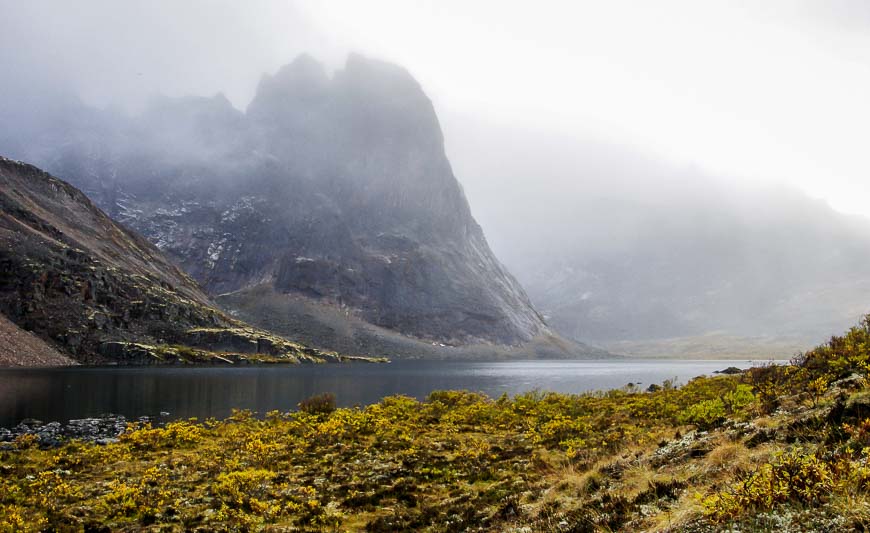 Divide Lake in the fog