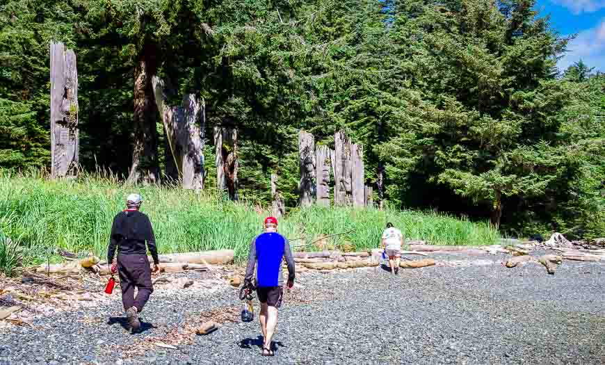 On a tour of the village with a Haida Gwaii Watchmen