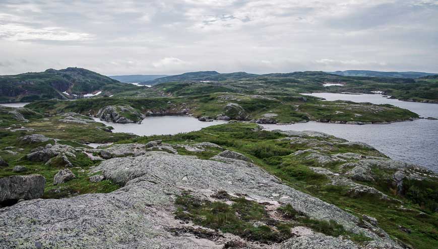 The landscape was dotted with lakes