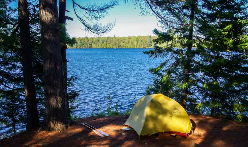 Another beautiful campsite on Head Lake in Algonquin Park