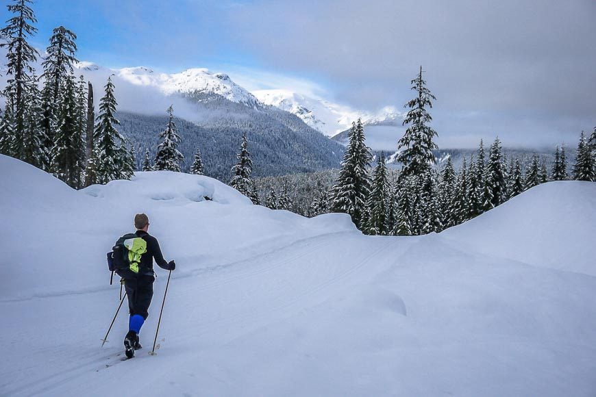 Nordic skiing at Callaghan Country near Whistler