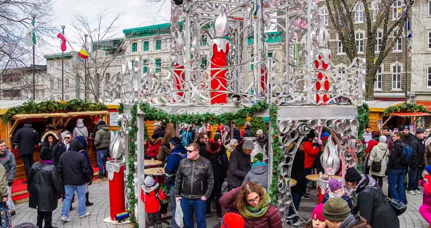 German Christmas market in Quebec City - one if the things to do in Quebec City in winter