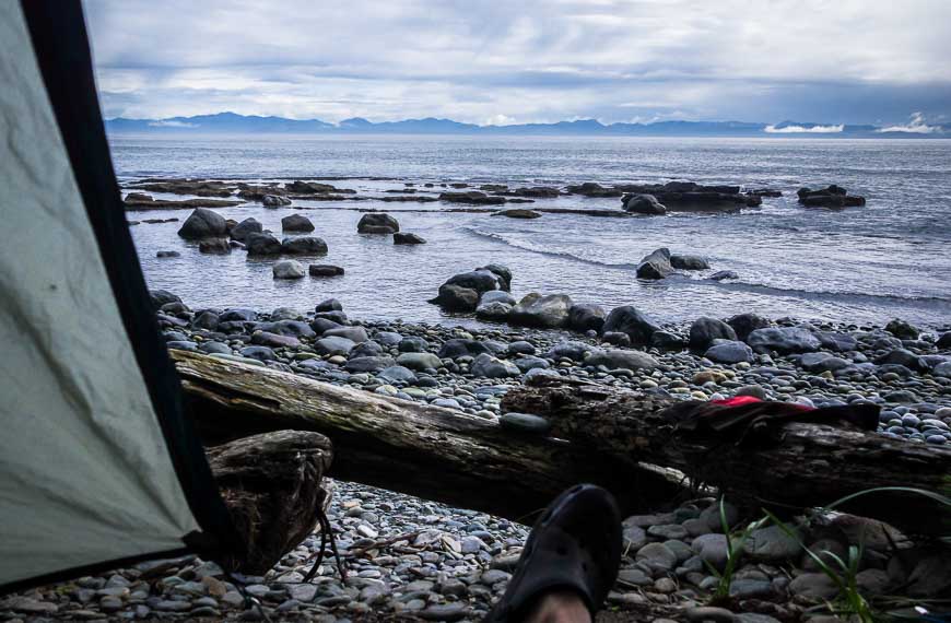 View from our tent on the Juan de Fuca Trail