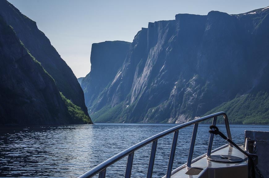 Stunning cliffs surround much of Western Brook Pond