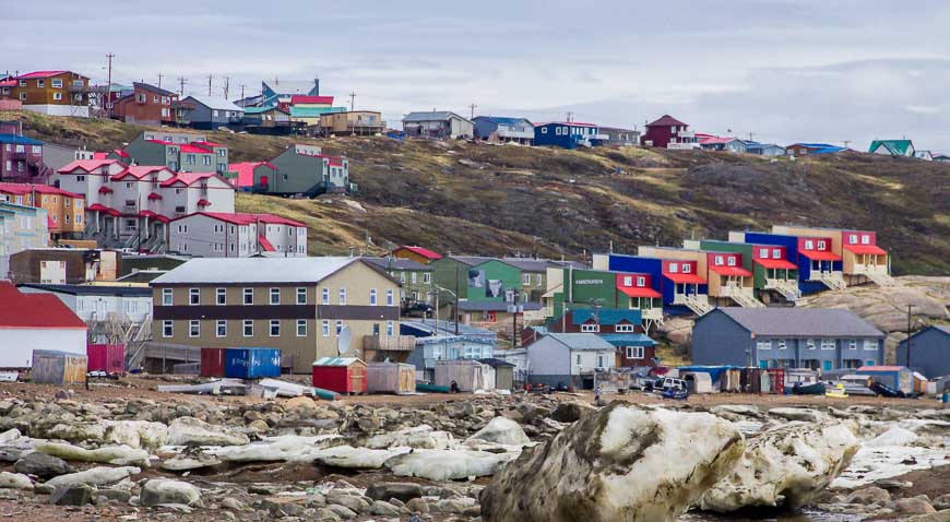 Colourful houses in Iqaluit