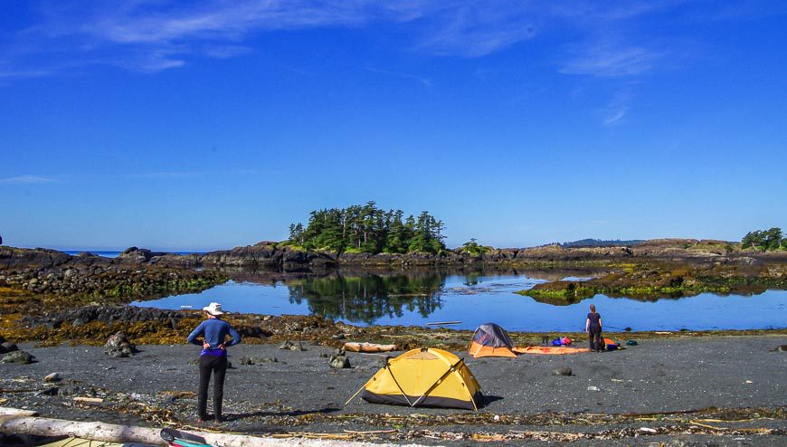 Our campsite on the second night out kayaking in Haida Gwaii