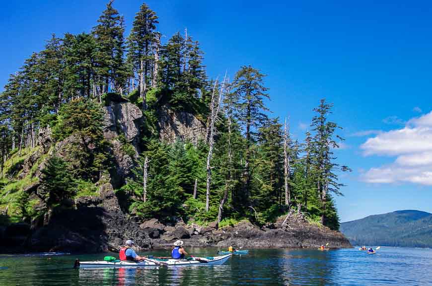 Kayaking around Gordon Island