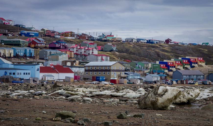 Colourful houses in Iqaluit