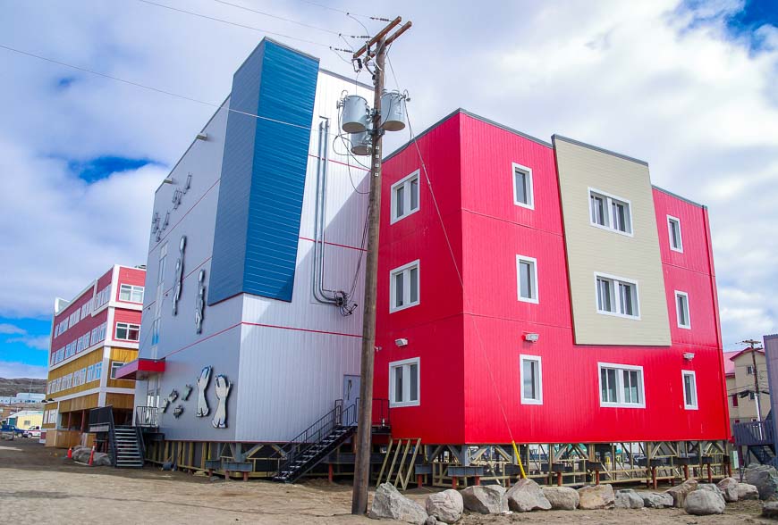 Interesting facts about Iqaluit - buildings are built to accommodate permafrost