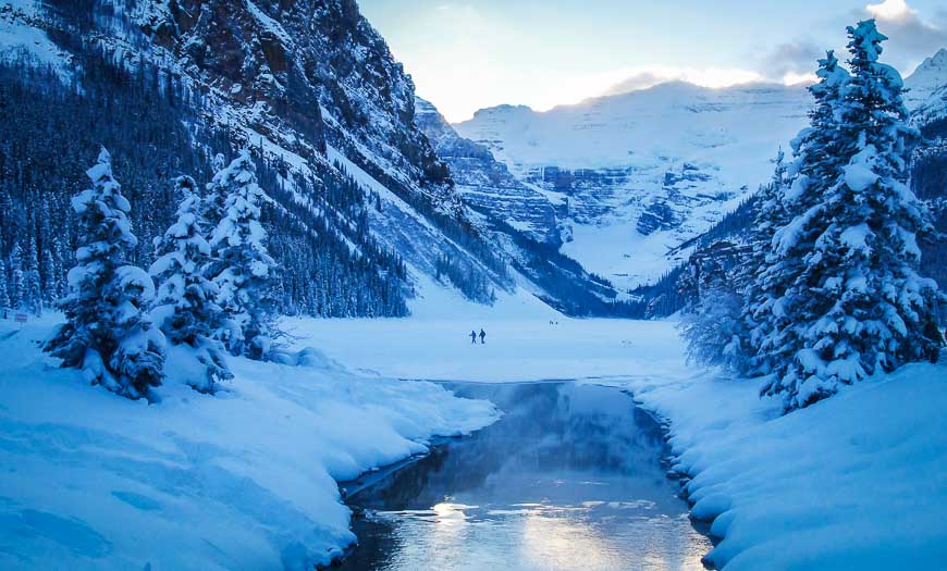 Beautiful Lake Louise in winter