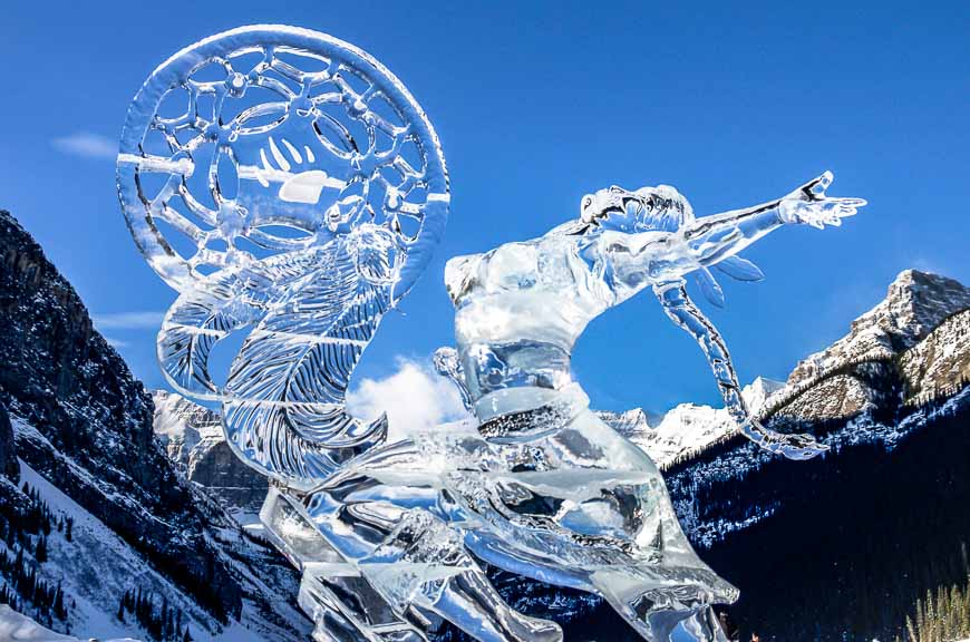 One of the ice sculptures at Lake Louise from a few years ago