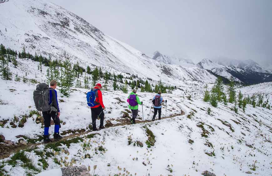 Beautiful mountain scenery around Wonder Pass even in mediocre weather