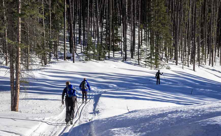 Pipestone cross-country skiing near Lake Louise - one of the cross country ski trails in Banff National Park