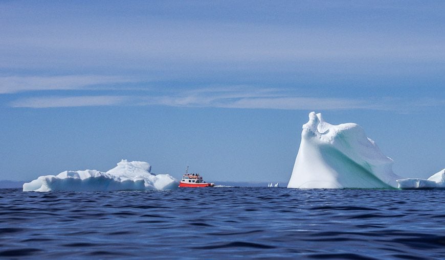 Boating in Iceberg Alley out of Twillingate
