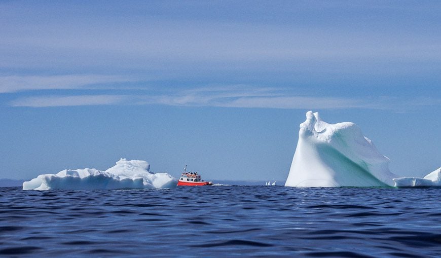 Boating in Iceberg Alley out of Twillingate Newfoundland