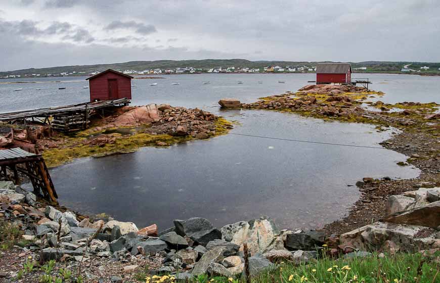 Fogo Island scene in the rain