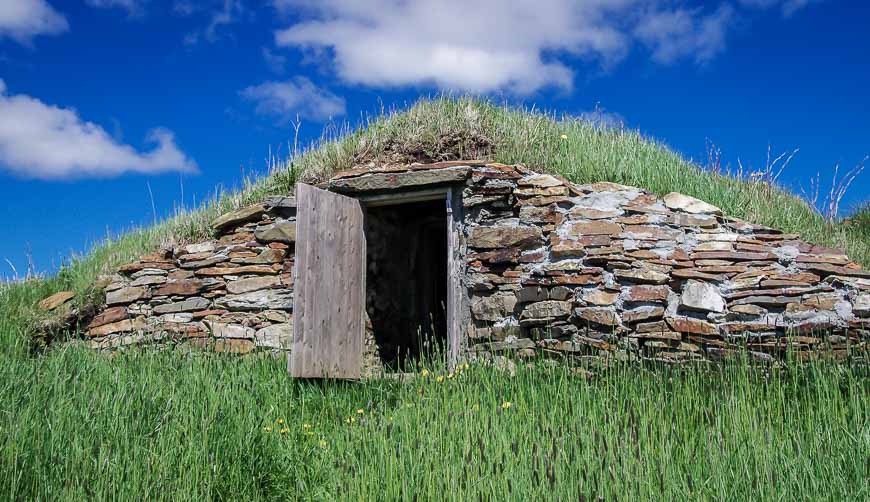 Root cellars built into the hills near Elliston on the Bonavista Peninsula; Elliston is the root cellar capital of the world