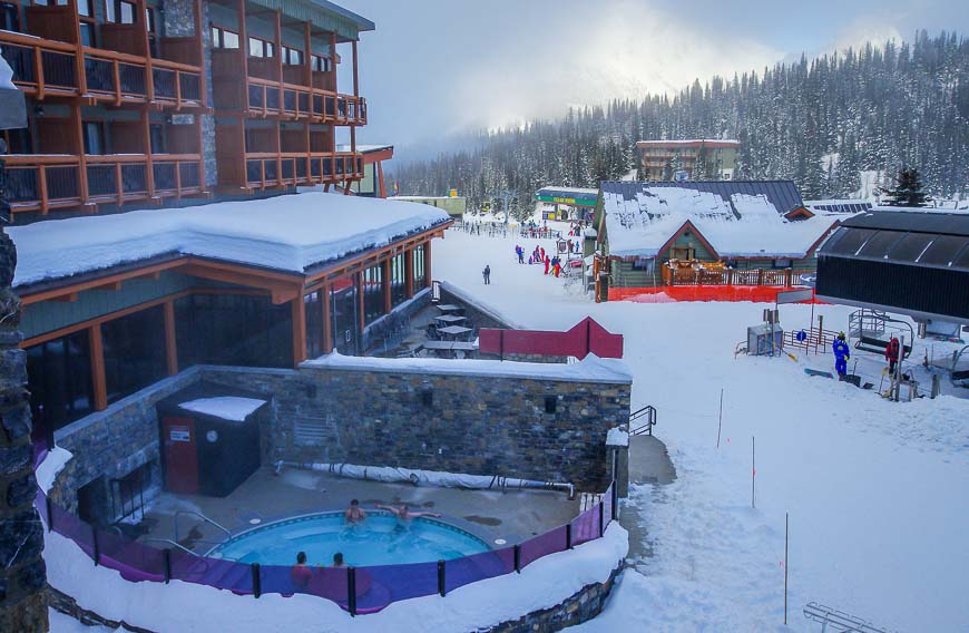 The largest hot tub in the Banff area