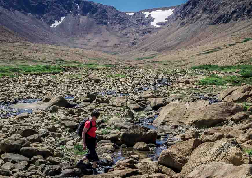 Hiking in the Tablelands area of Gros Morne National Park