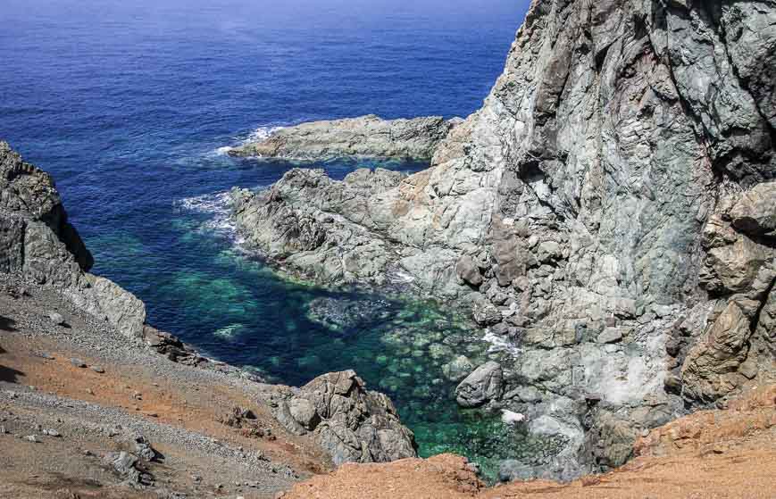 The ocean is crystal clear in this area