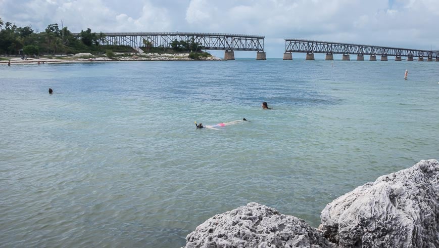 Snorkeling in the calm waters of Bahia Honda State Park