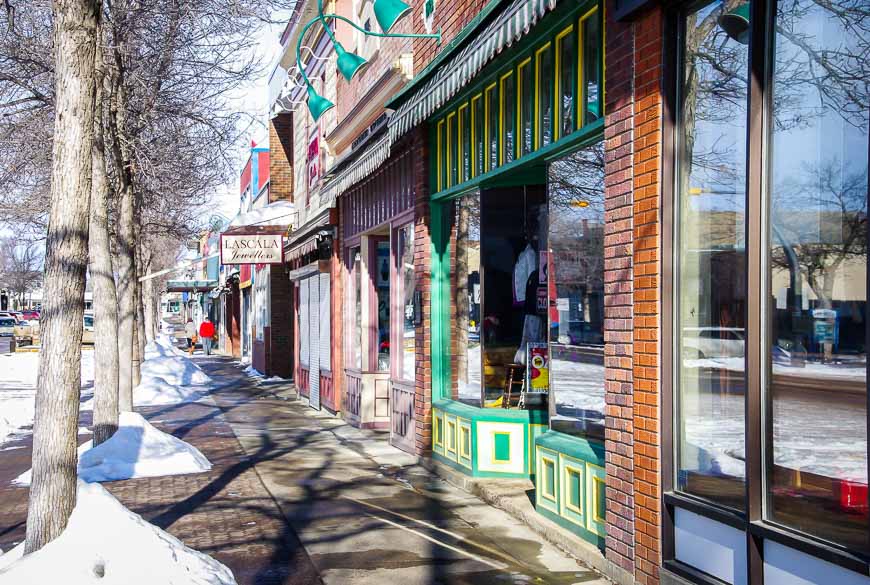 Old town Camrose is very pretty - and filled with independent stores