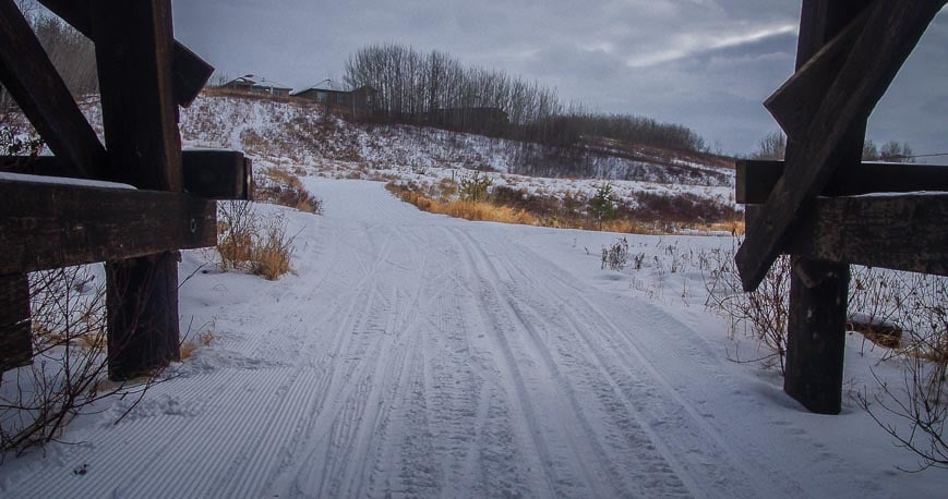 Ski trails heading south into a wilder section of the ski area