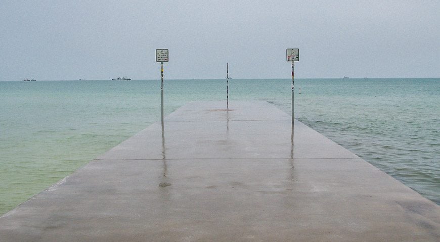 Looking out to sea near the southernmost point of the continental US