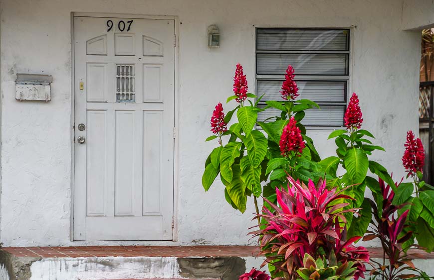 Lots of flowers add to the appeal of the little houses