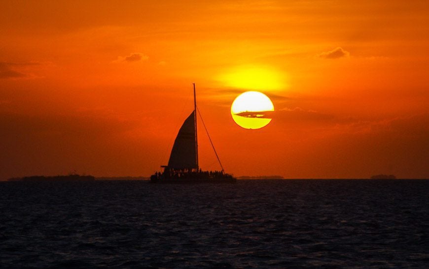 A sunset sailing tour with Danger Charters