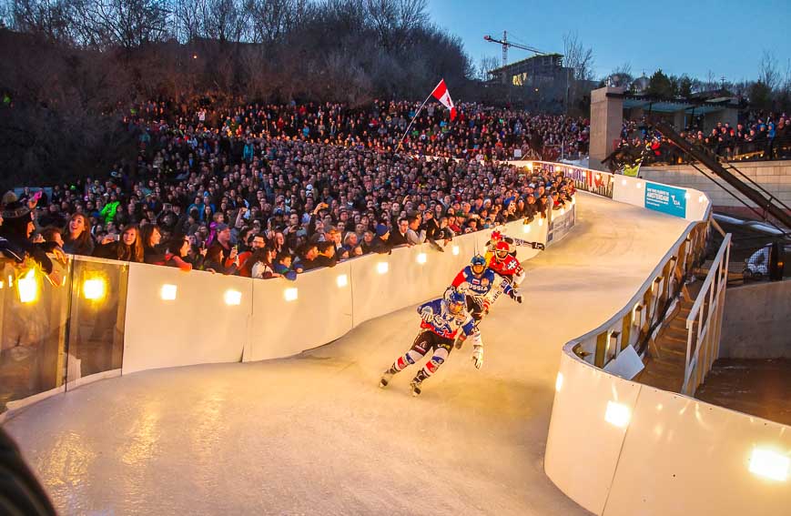 Caught the Red Bull Crashed Ice event on our Edmonton weekend getaway