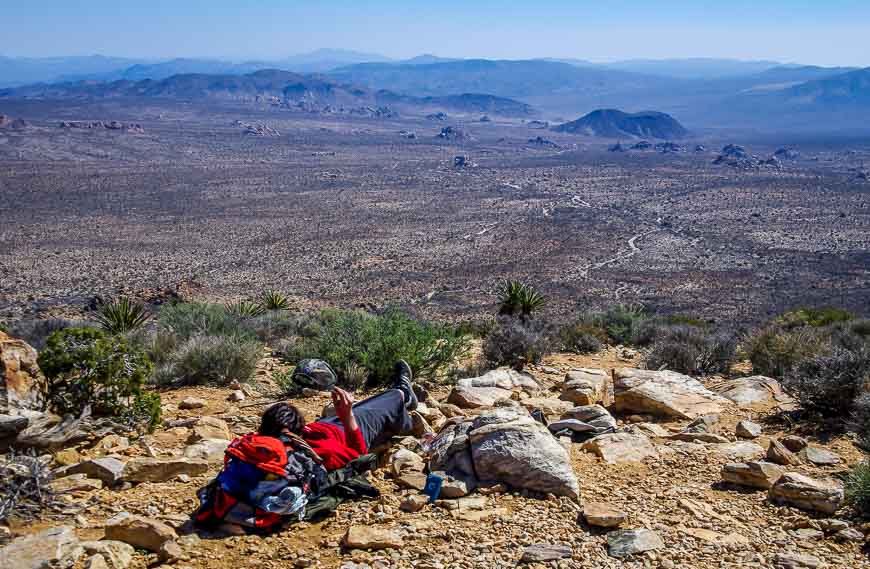 Chillin' on the summit of Ryan Mountain