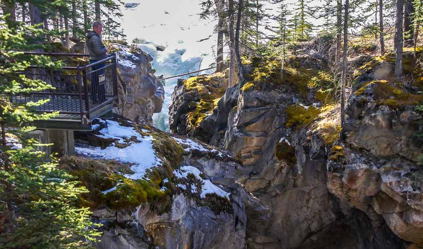 You can hear the water; this would be an amazing place to stand during the spring melt