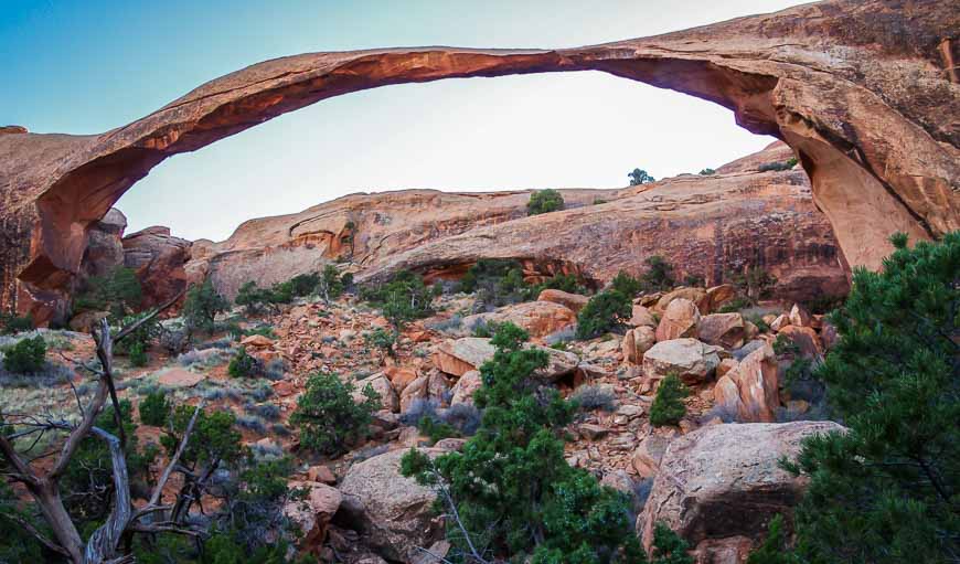 Landscape Arch - the longest arch in Arches National Park