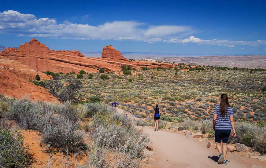 Heading off on the Devils Garden hike