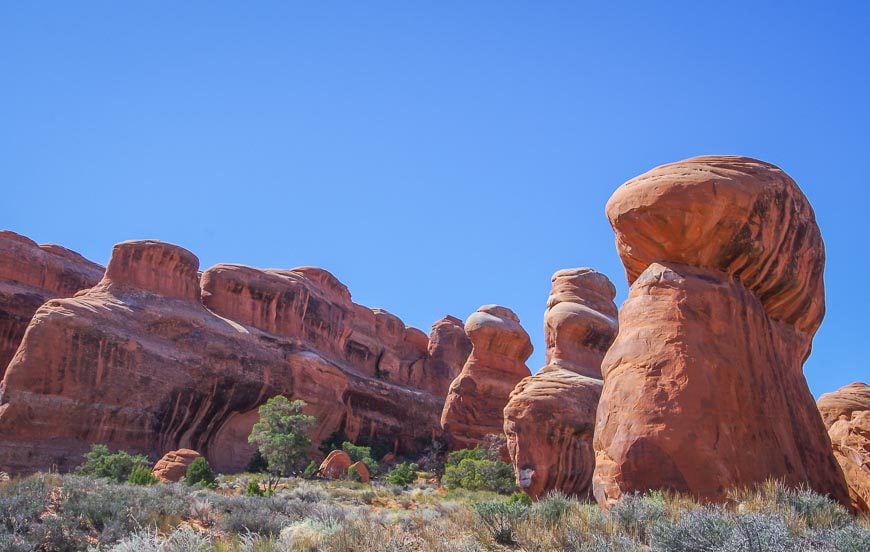 Awe inspiring rocks in Arches National Park