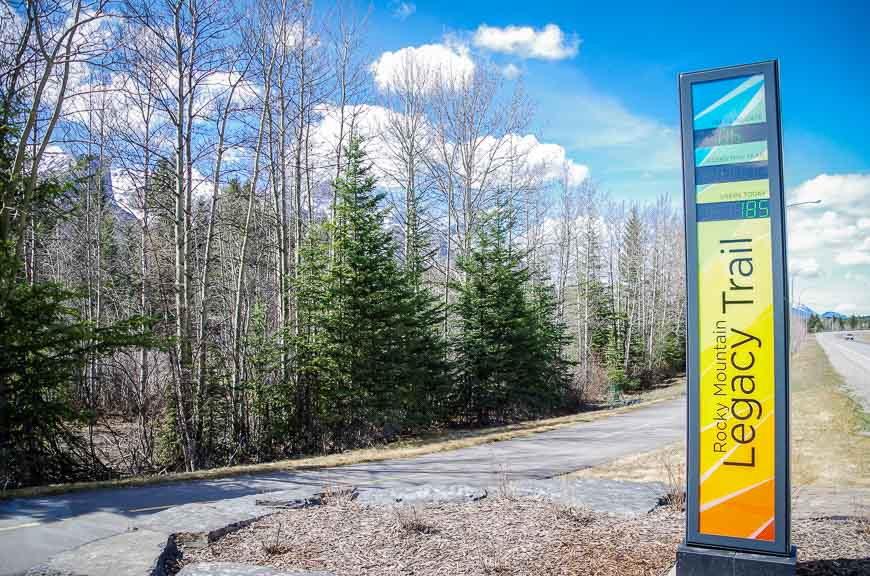 The counter at the start of the Legacy Bike Trail