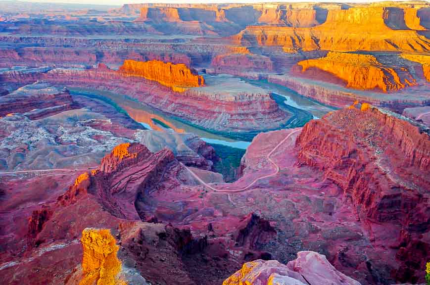 A golden glow over the Colorado River