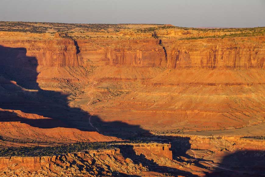 The canyon is fully lit with sunshine within 15 minutes