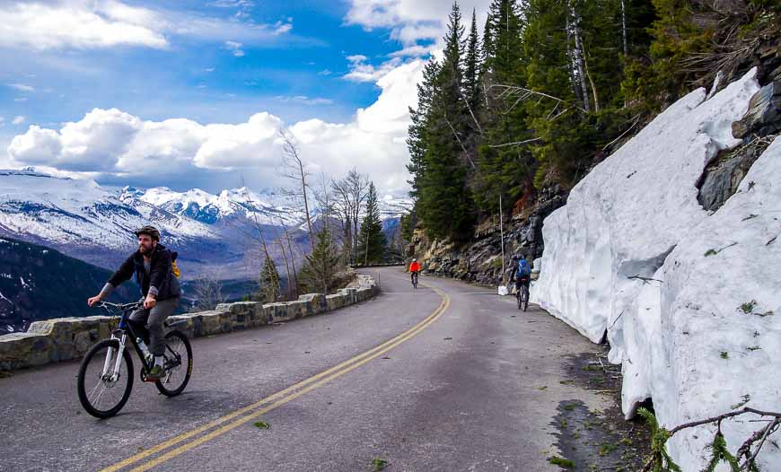 biking the going to the sun road