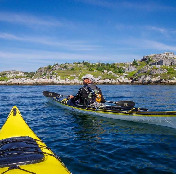 Kayaking out of Peggy's Cove