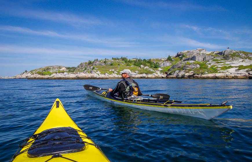 Kayaking out of Peggy's Cove