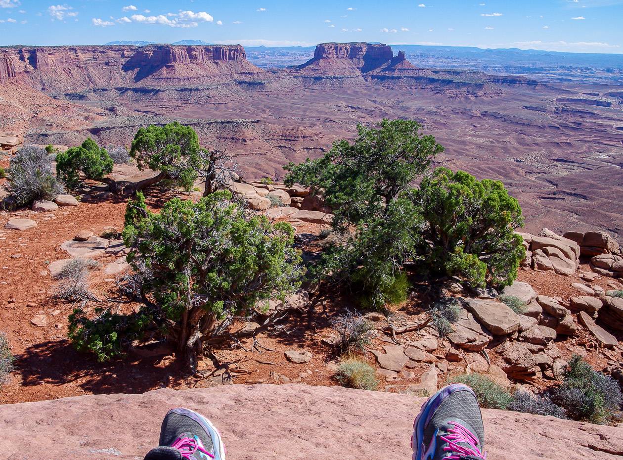 What a view from my perch at the end of the Murphy Point Canyonlands hike