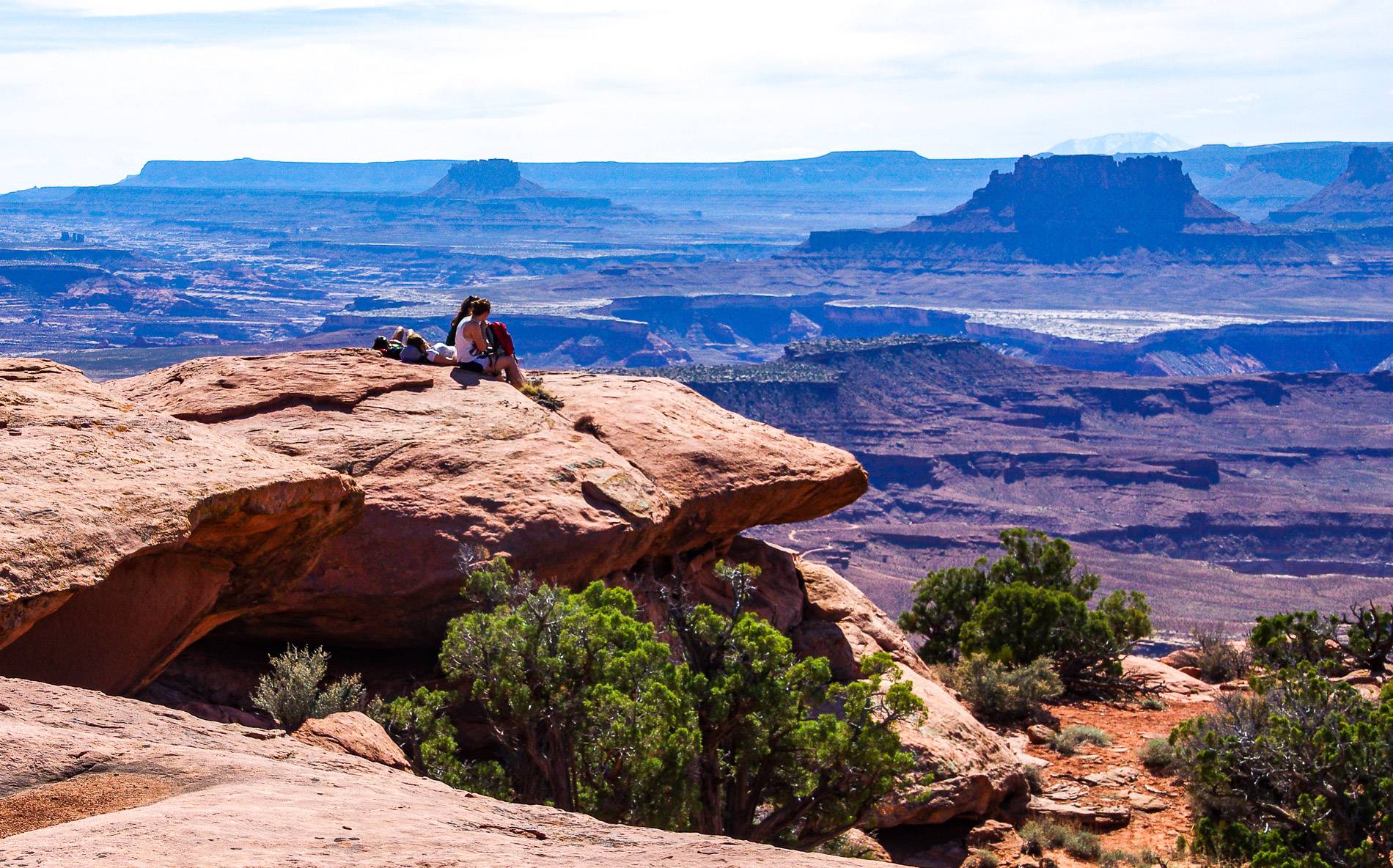 People admiring the Green River scenery