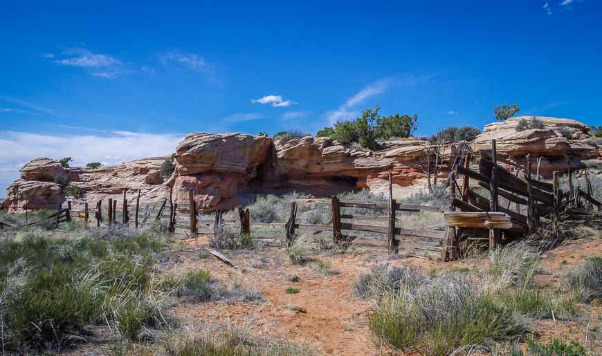 Historic corral at Murphy Point Canyonlands