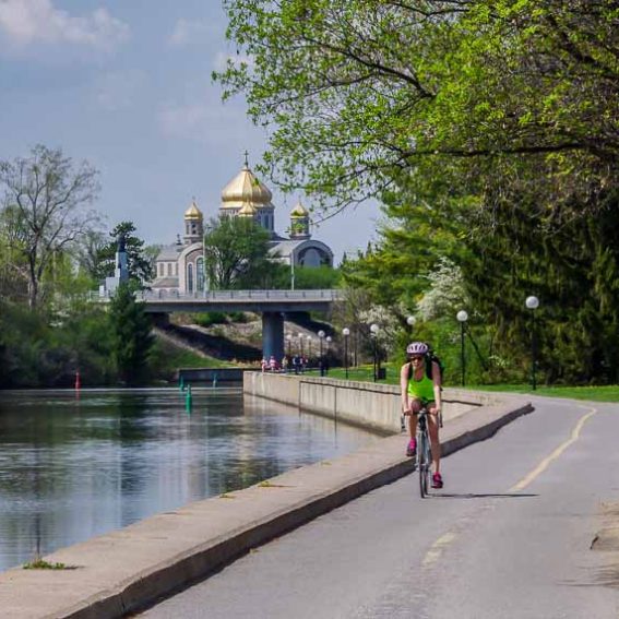 The trail along the Rideau Canal is well used by commuters and Carleton University students