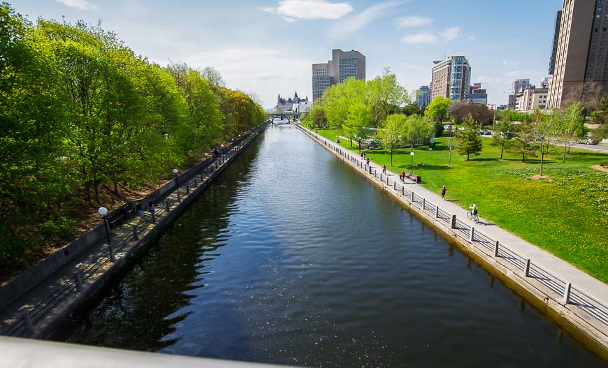 Cycle on either side of the canal