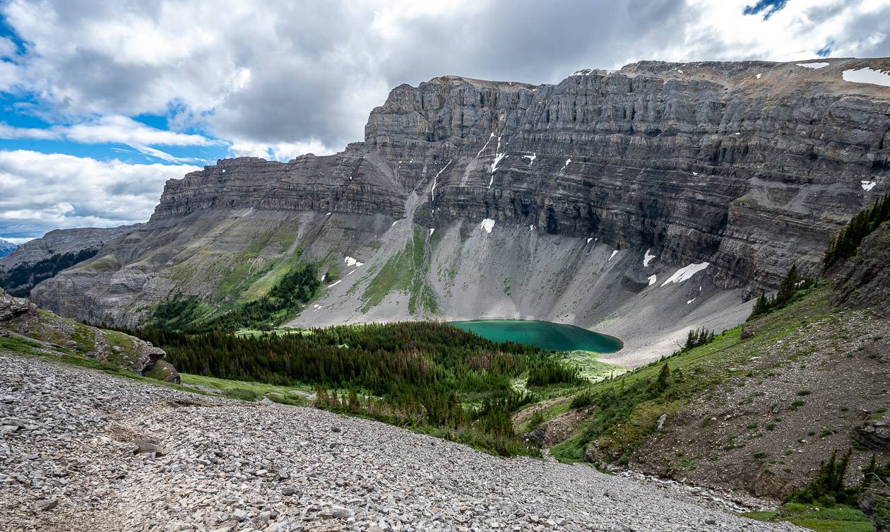 Stunning Bourgeau Lake from above